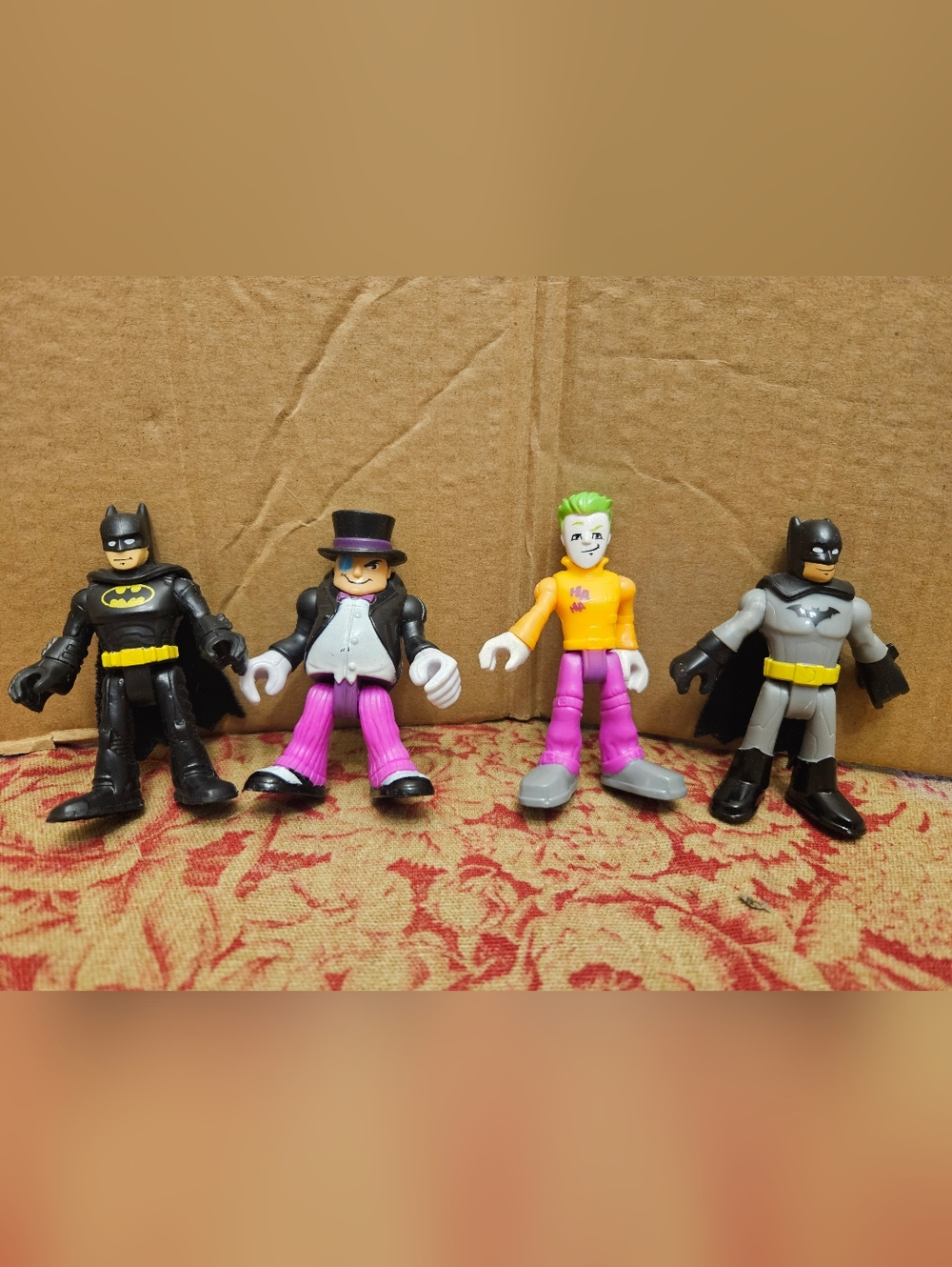 Imaginext DC Super Friends Penguin, joker and batman Figures 2.75” Toy